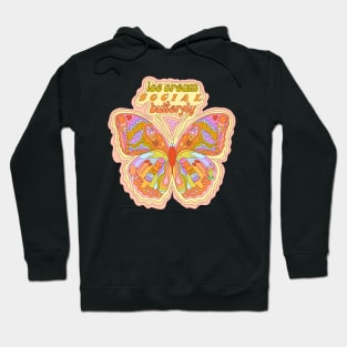 Ice cream social butterfly - 70s butterfly Hoodie